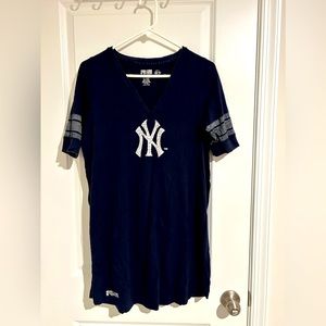 Yankees Navy 3/4 sleeve long 100% cotton tee shirt